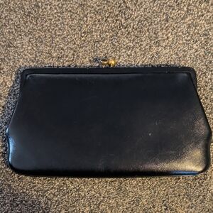 Vintage Etra Chic Black Leather Clutch